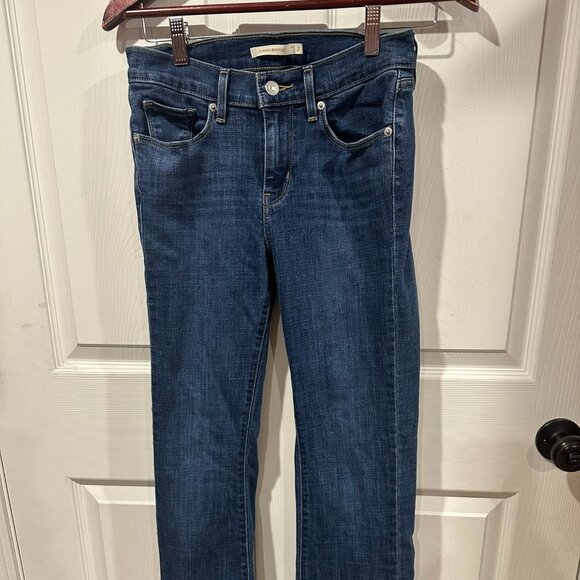 Levis Classic Bootcut Jeans Size 2 Womens Dark Wash Denim Red Tab Western 260 - Picture 1 of 5